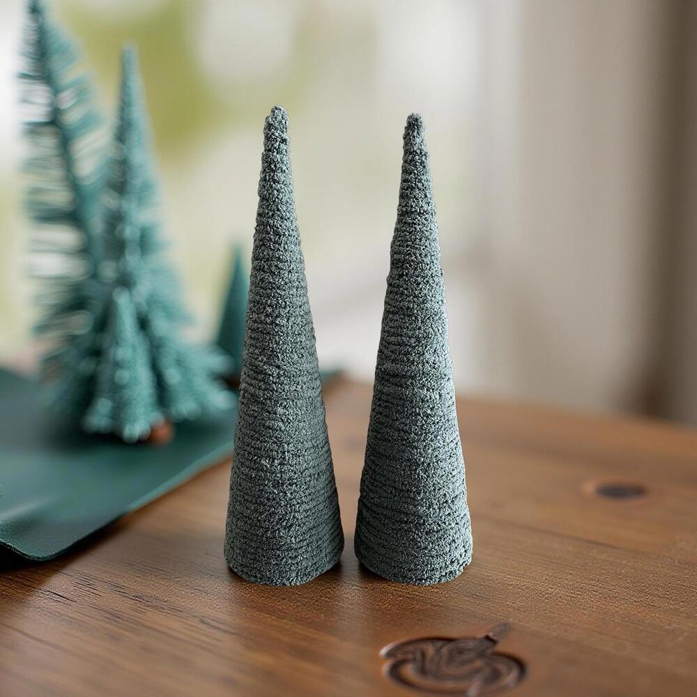 Handmade Sage Green DIY 17” Rustic Trees Table Top Spring Folkart Country Decor